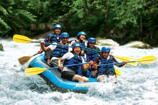 Go rafting at Ayung River in Bali, a thrilling adventure in Bali's longest river